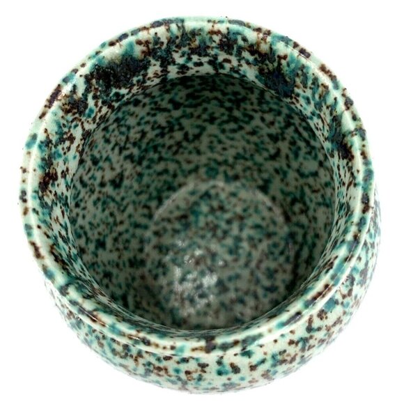 Mini Vase Planter Spatterware 2.5" Hand Crafted Thin Air Plant Vintage - Picture 6 of 7